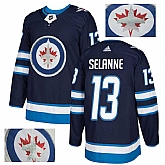 Jets 13 Teemu Selanne Navy With Special Glittery Logo Adidas Jersey,baseball caps,new era cap wholesale,wholesale hats